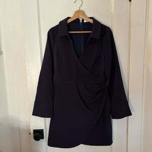 Beautiful, flattering, navy dress. Worn once.